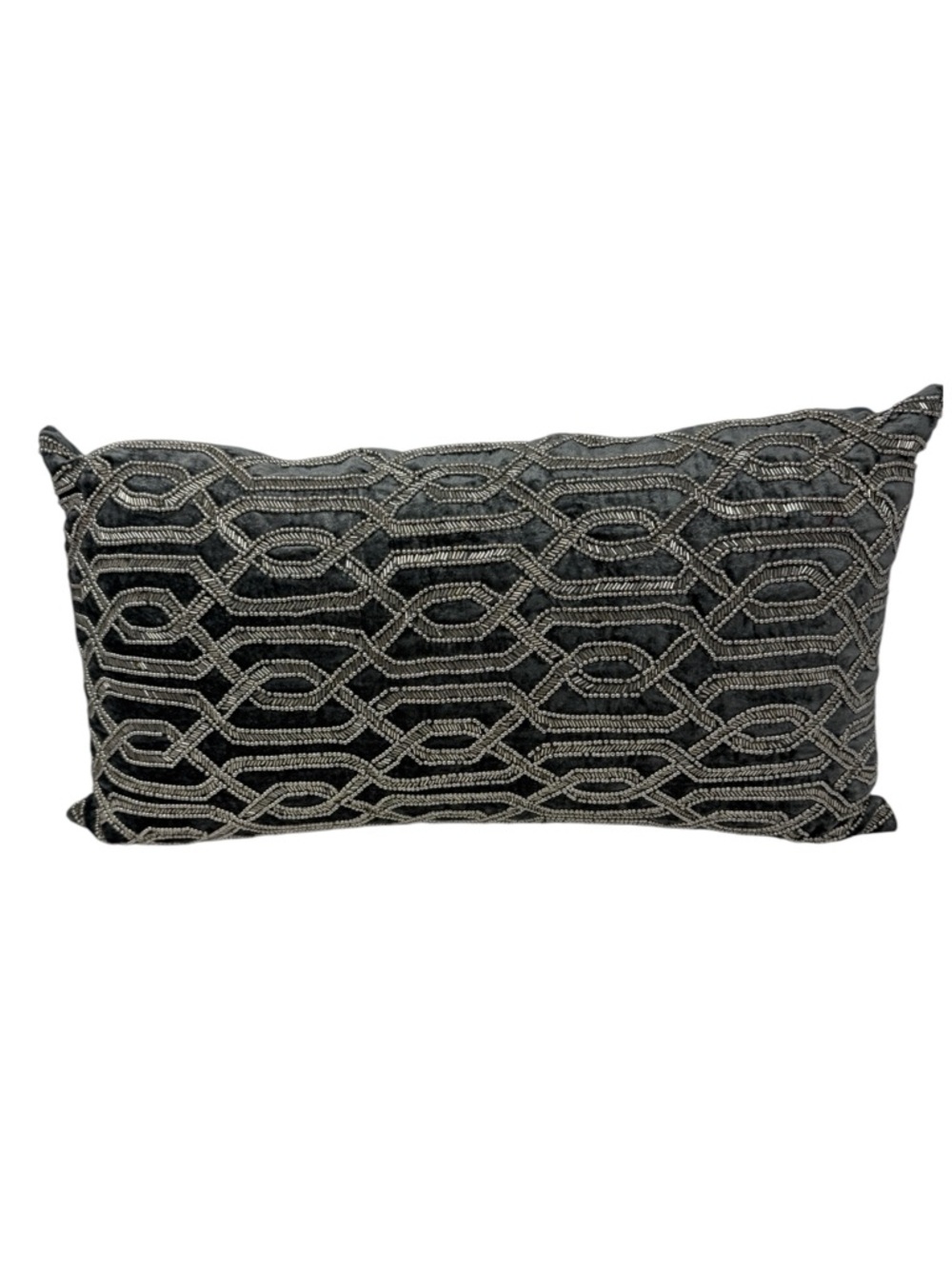 Beaded Bluish/Gray Rectangular with Pillow by Artistic Accents
